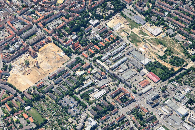 Luftaufnahme ehem. Tucher-Areal & Nordbahnhof in Nürnberg | Mittelfranken, Bayern