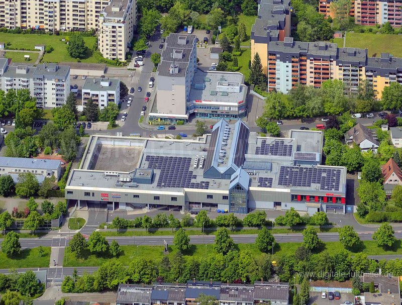 Luftbild - Einkaufszentrum Vogelherd, Ort: Nürnberg, Tags: Einkaufszentrum Vogelherd, Vorgelherd, Einkaufszentrum, , , Aac...