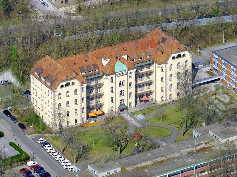 Titel: Elisabeth-Bach-Haus, Bildnummer: f471601, Ort / Stadt: Nürnberg, (Land)Kreis: kreisfreie Stadt Nürnberg, Regierungsbezirk: Mittelfranken, Bundesland: Bayern, Aufnahmedatum: 28.03.2022, Schlagwörter: Luftbild, Luftbilder, Luftbildfotografie, Luftaufnahme, Luftbildaufnahme, Luftfoto, Vogelperspektive, Vogelansicht, Deutschland, Veilhof, Wöhrder See, Wastl, Elisabeth-Bach-Haus, Monat: März, Jahreszeit: Frühling, Tageszeit: Mittag / Nachmittag, Jahr: 2022, Flug ID: 20220328, Bildstatus: farbl