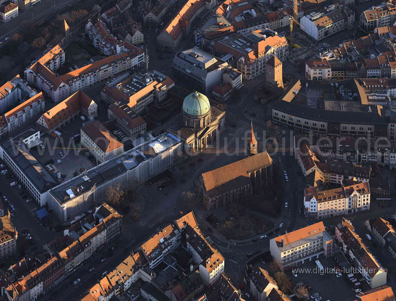 Luftaufnahme Elisabeth-Kirche in Nürnberg | Mittelfranken, Bayern