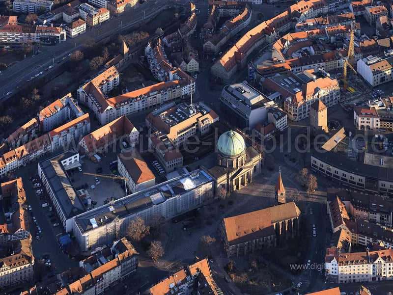 Luftaufnahme Elisabeth Kirche in Nürnberg | Mittelfranken, Bayern