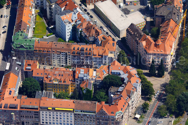 Luftaufnahme Emilienstraße in Nürnberg | Mittelfranken, Bayern