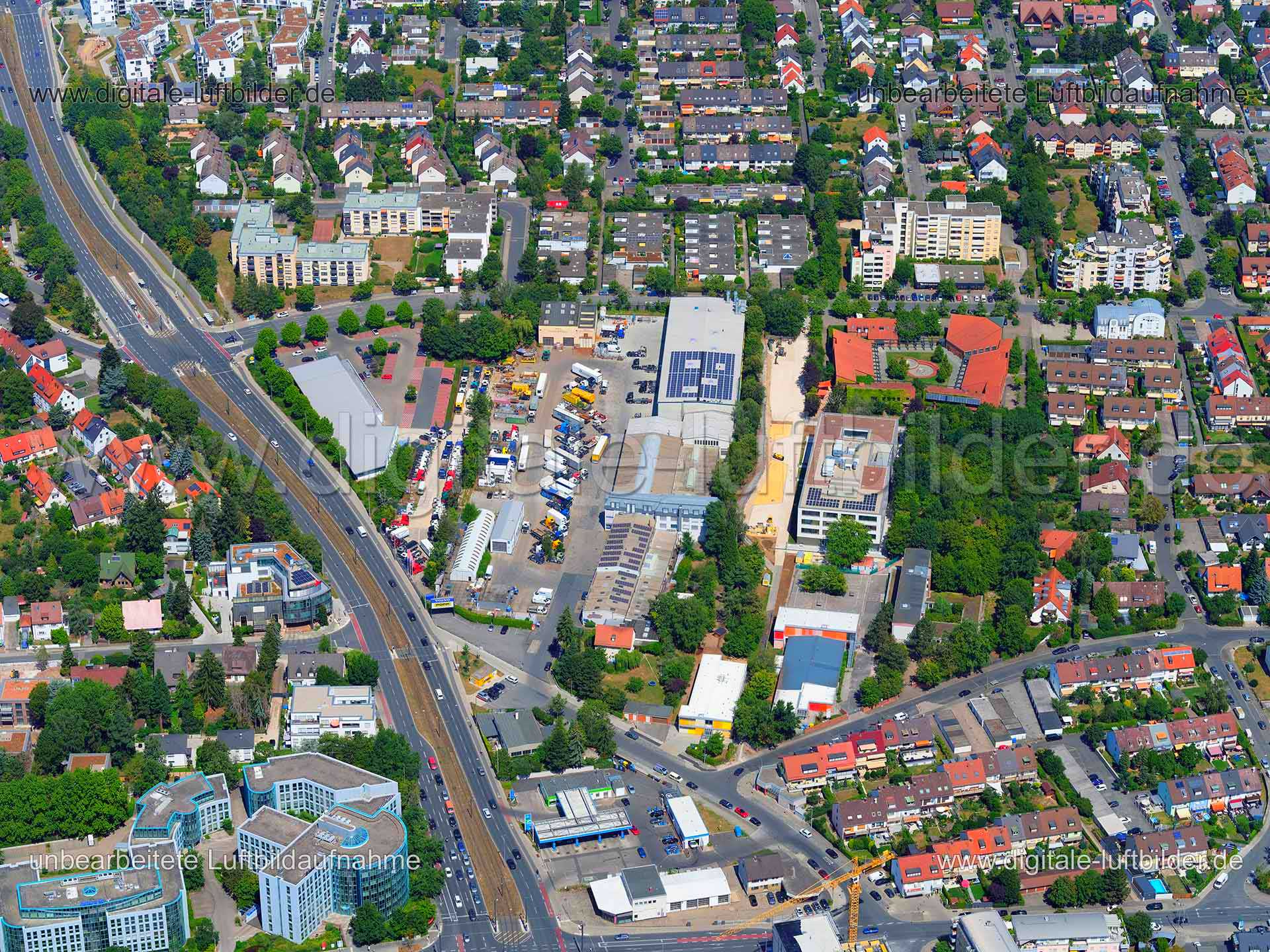 Luftaufnahme Erlanger Straße in Nürnberg | Mittelfranken, Bayern