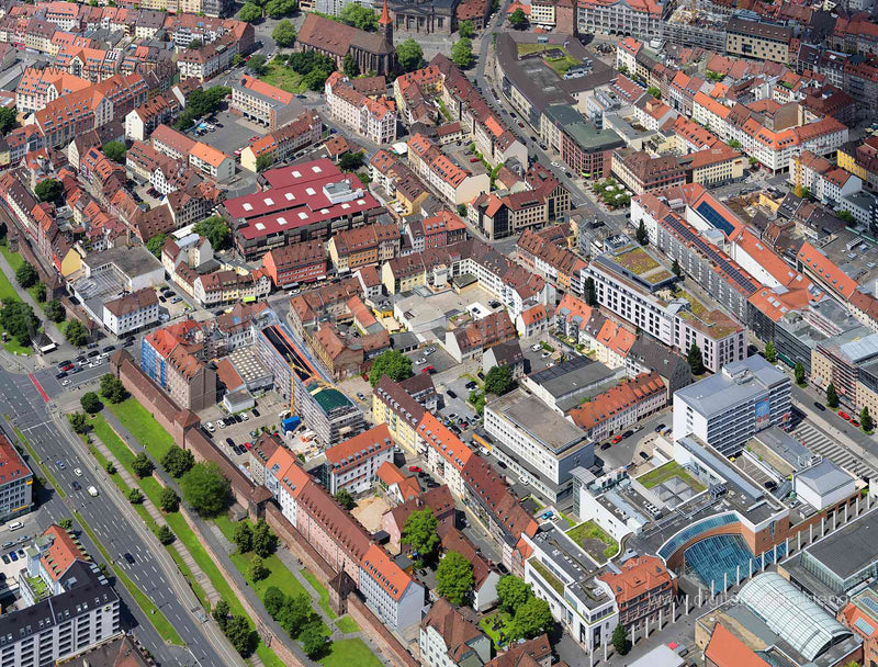 Luftaufnahme Färberstraße in Nürnberg | Mittelfranken, Bayern