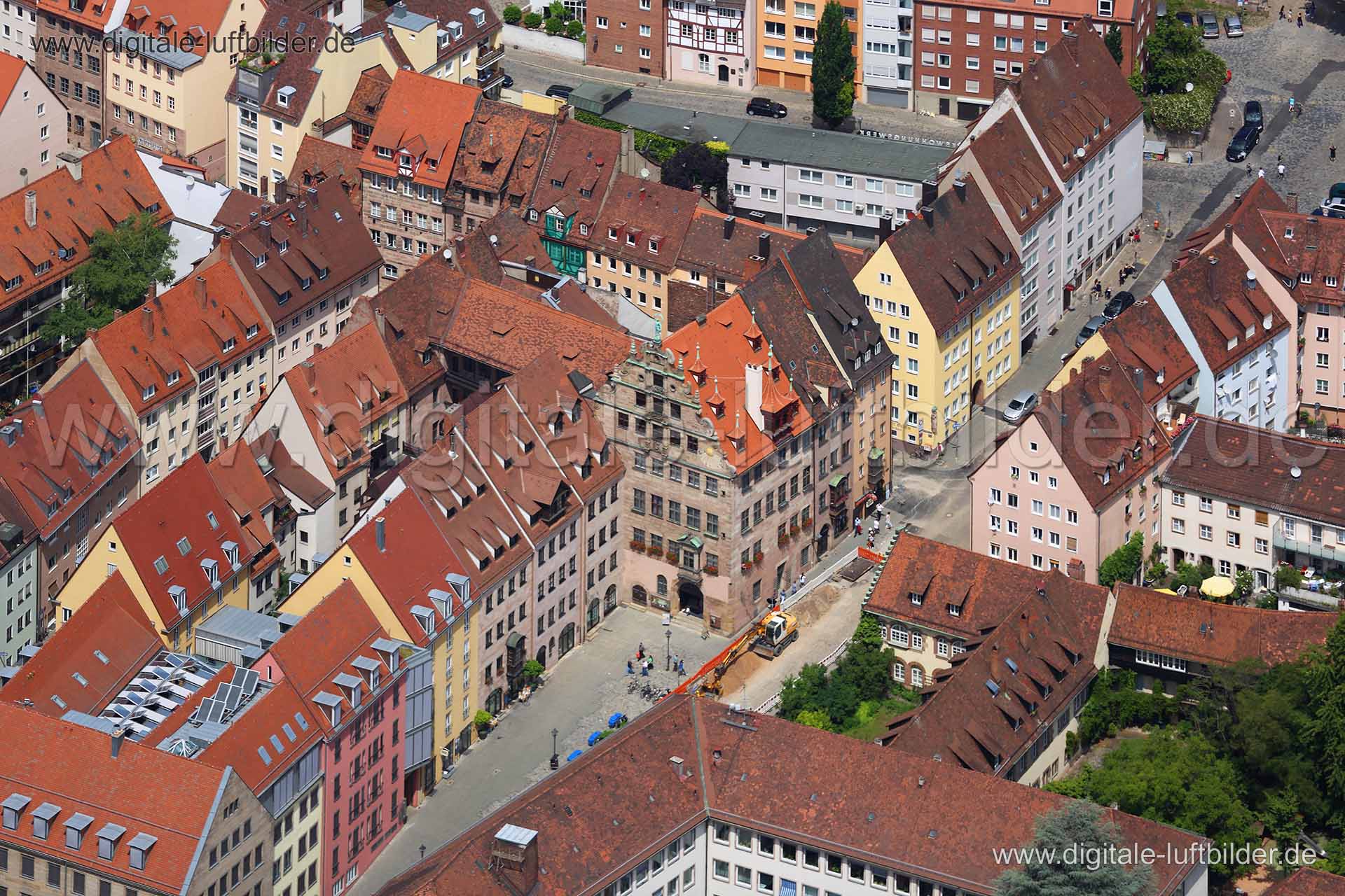 Luftaufnahme Fembohaus in Nürnberg | Mittelfranken, Bayern