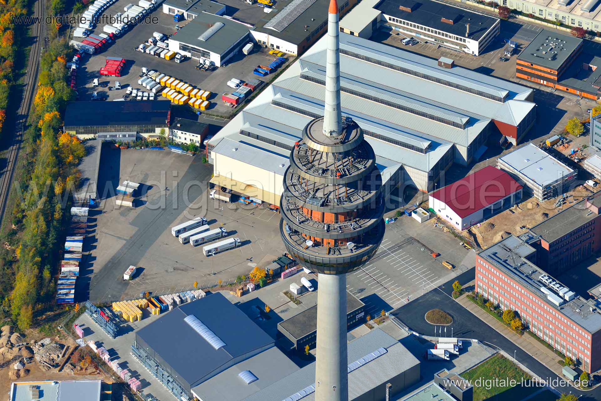 Luftaufnahme Fernmeldeturm in Nürnberg | Mittelfranken, Bayern