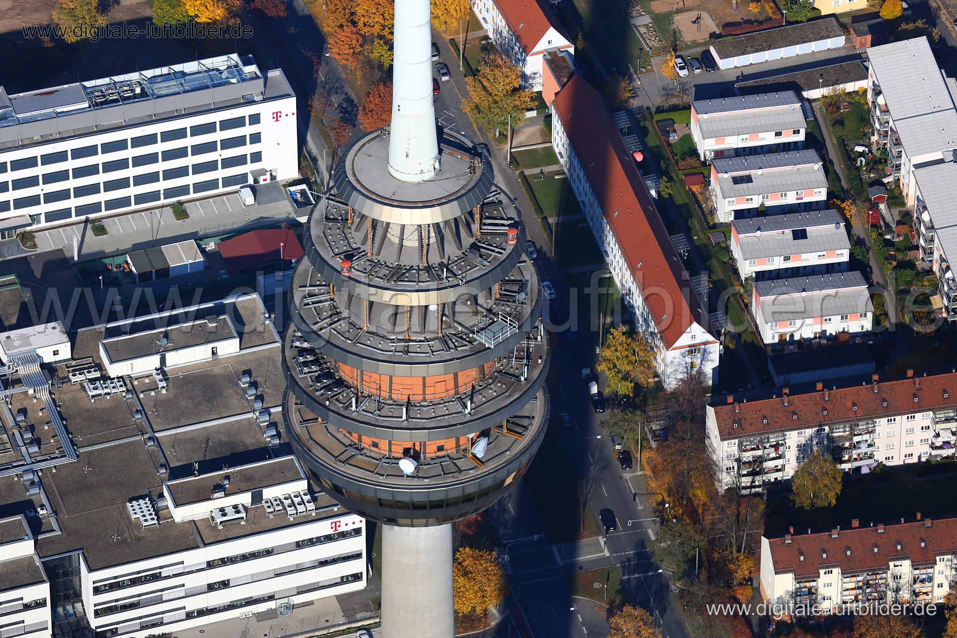 Luftaufnahme Fernsehturm in Nürnberg | Mittelfranken, Bayern