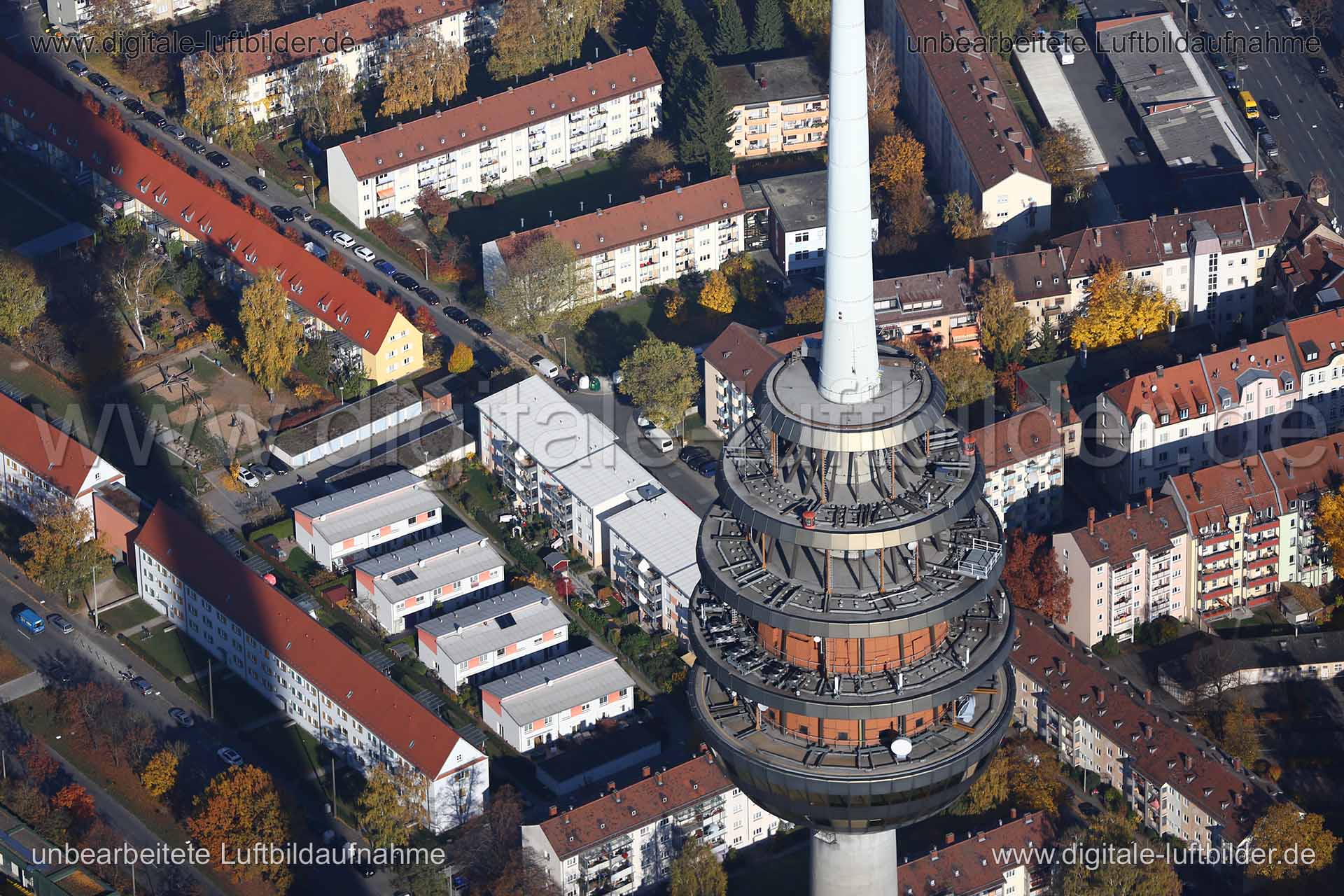 Luftaufnahme Fernsehturm in Nürnberg | Mittelfranken, Bayern
