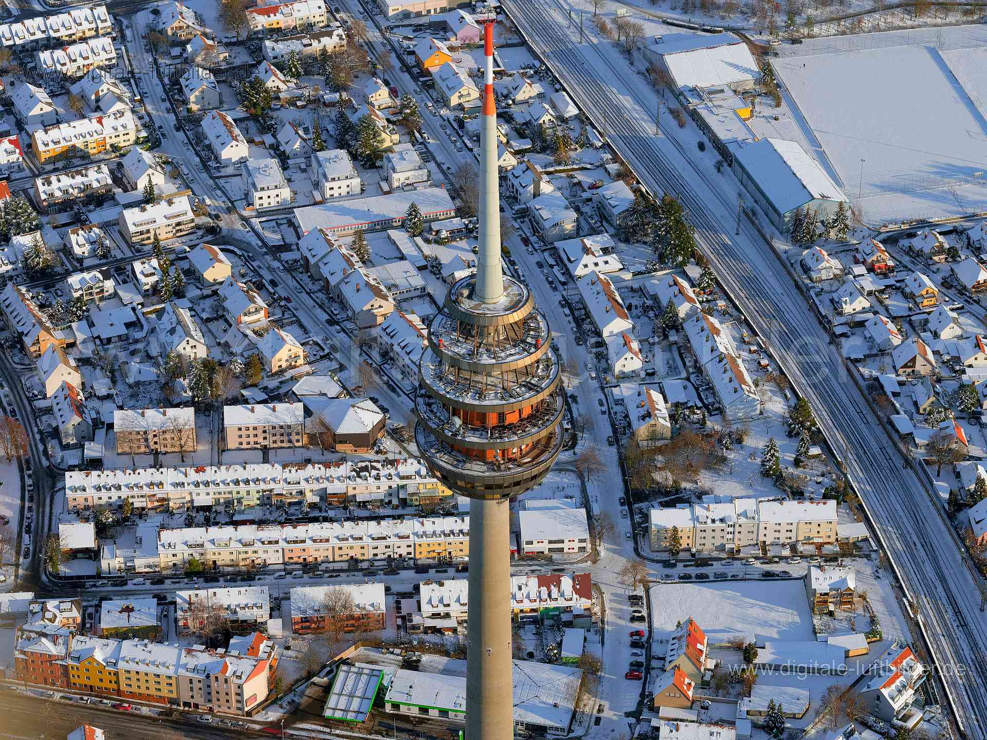 Luftaufnahme Fernsehturm in Nürnberg | Mittelfranken, Bayern