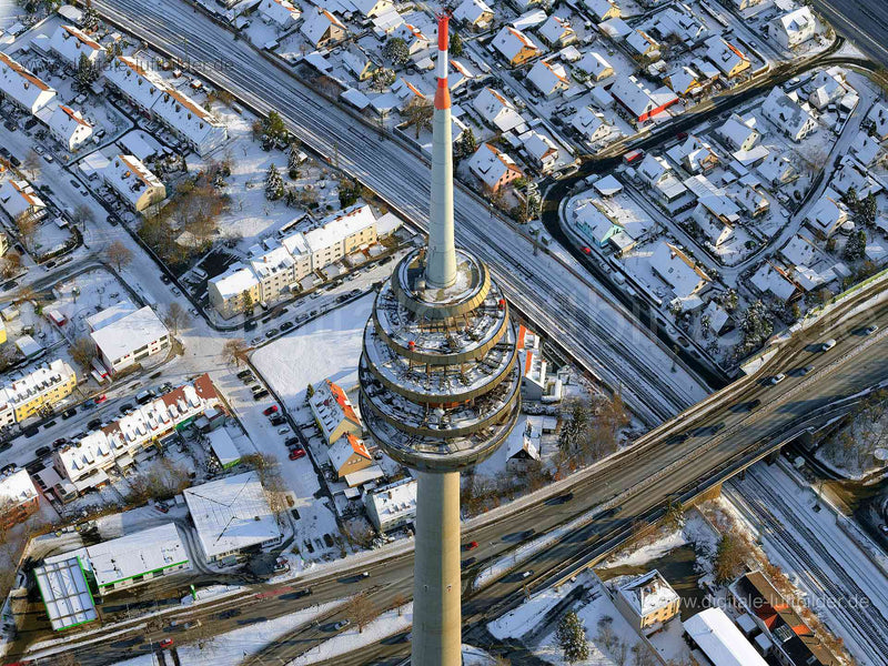 Luftaufnahme Fernsehturm in Nürnberg | Mittelfranken, Bayern