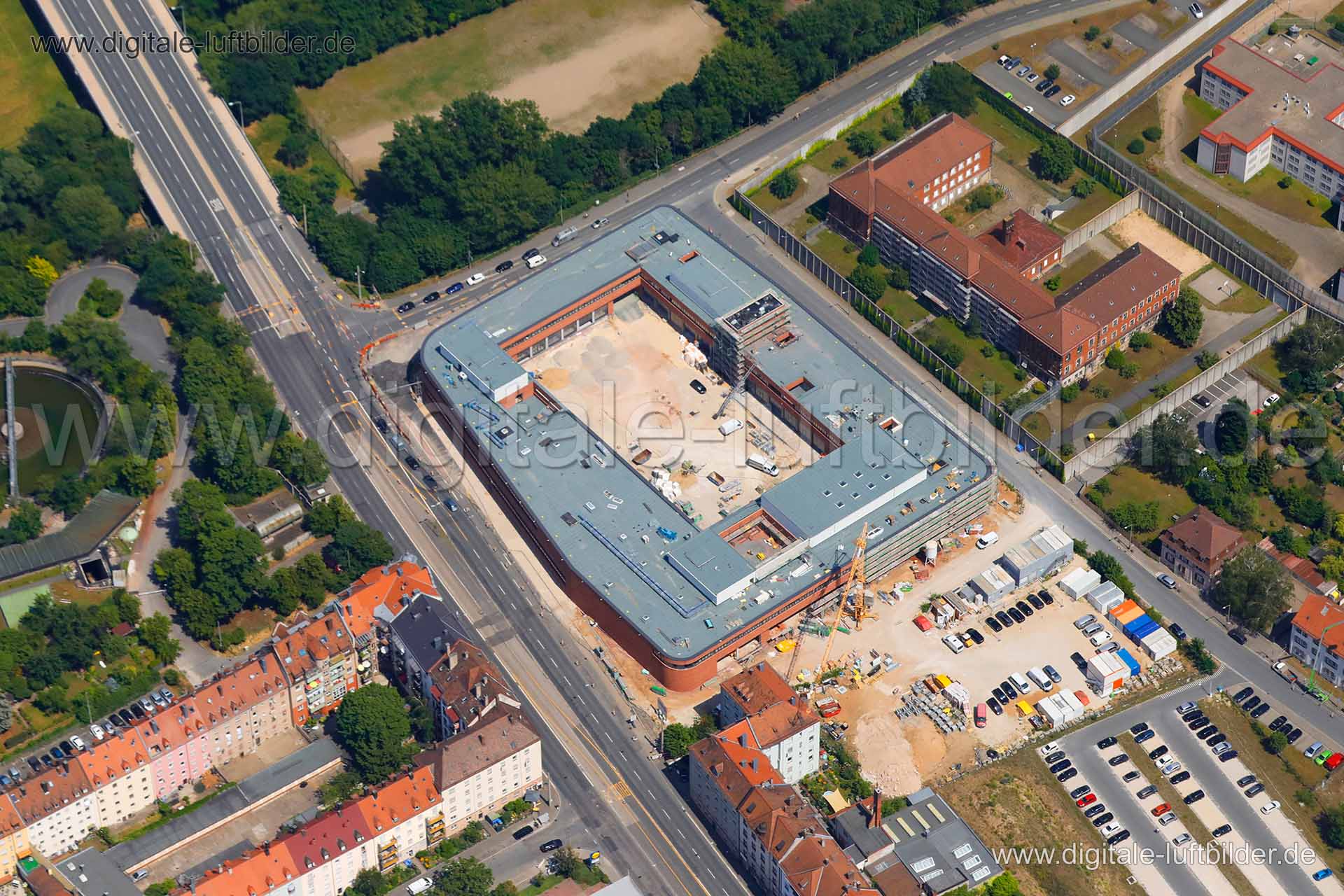 Luftaufnahme Feuerwache 1 in Nürnberg | Mittelfranken, Bayern