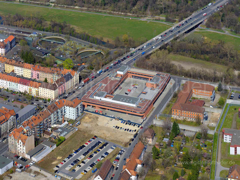 Luftaufnahme Feuerwache 1 in Nürnberg | Mittelfranken, Bayern