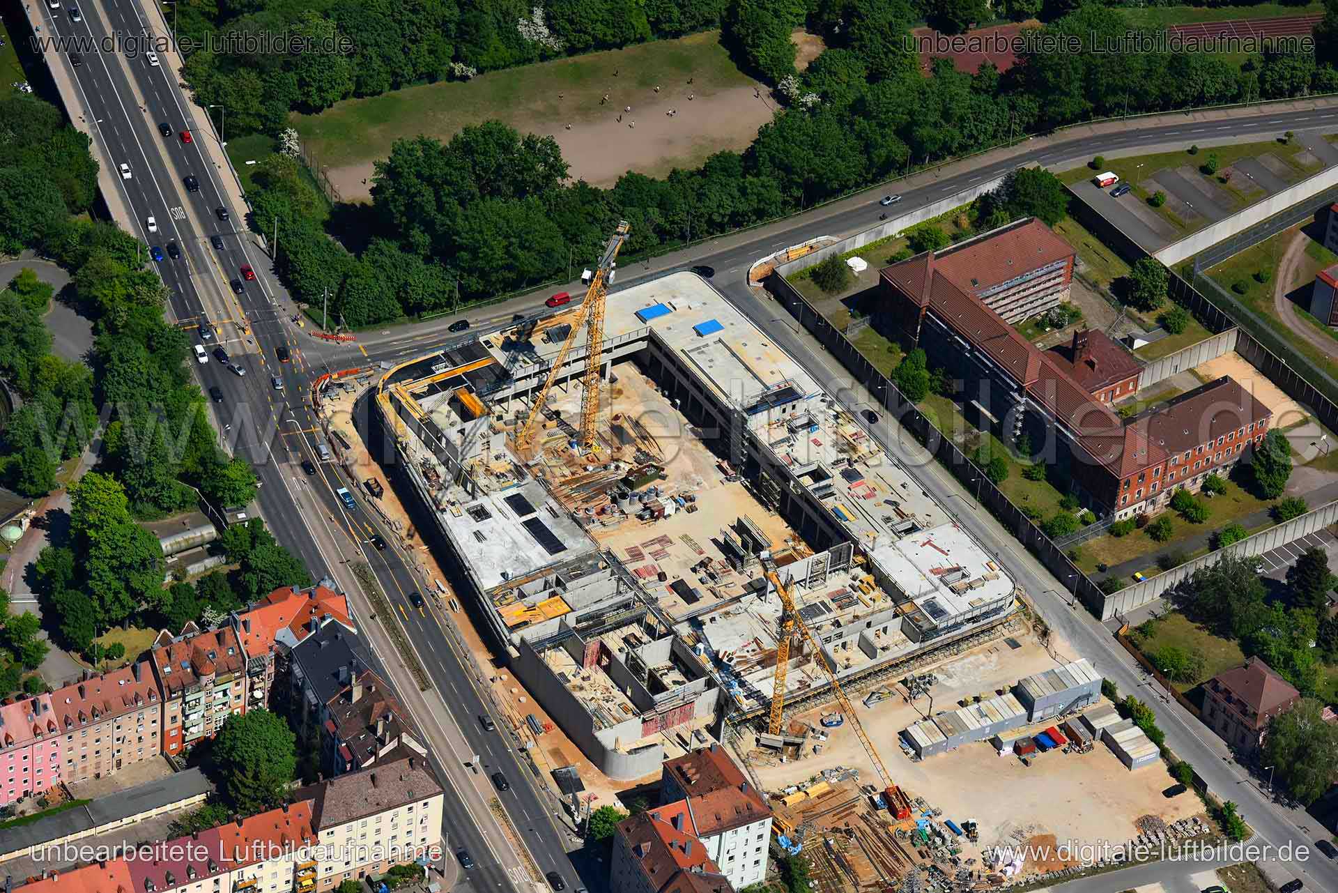 Luftaufnahme Feuerwache 1 in Nürnberg | Mittelfranken, Bayern