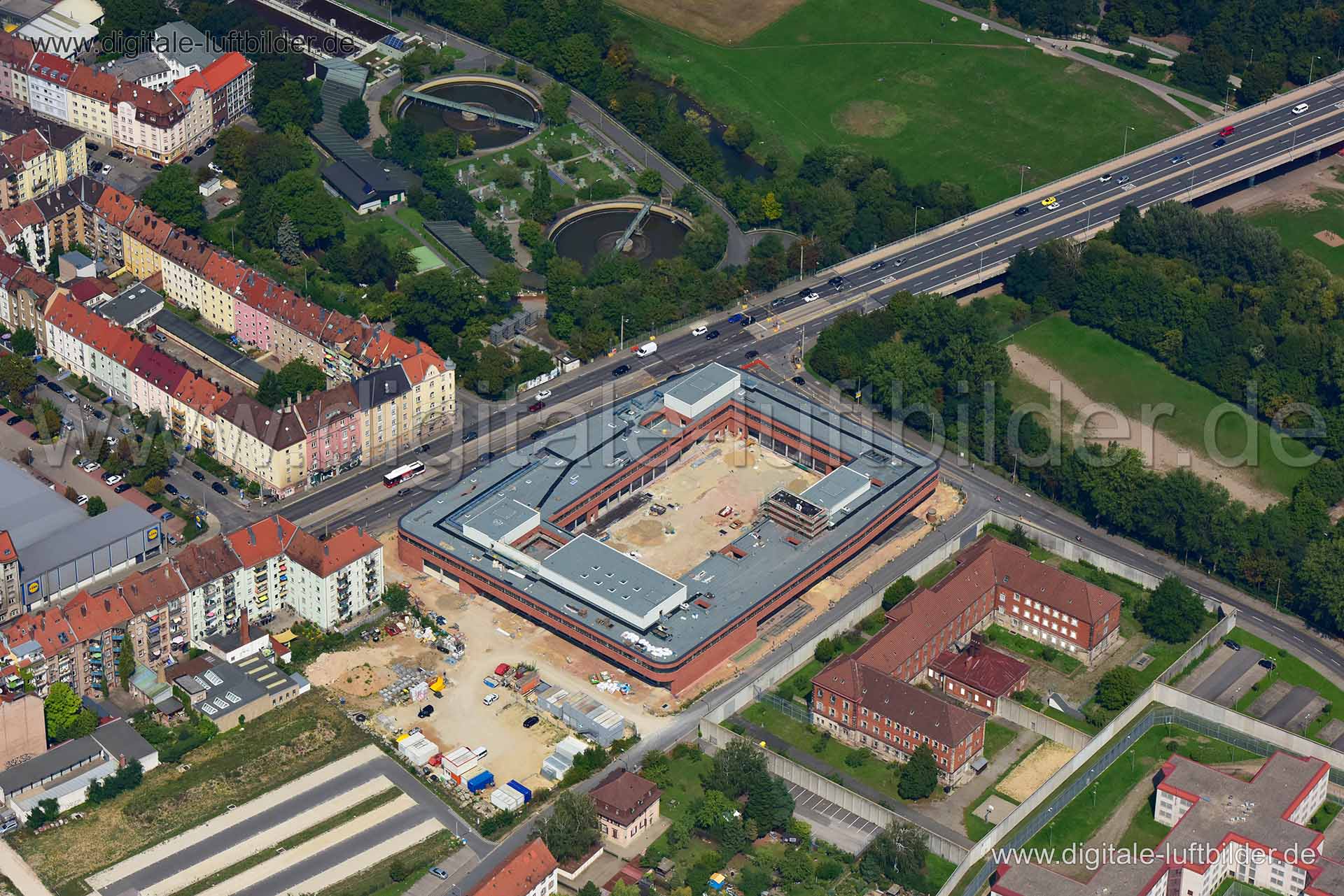 Luftaufnahme Feuerwache 1 in Nürnberg | Mittelfranken, Bayern