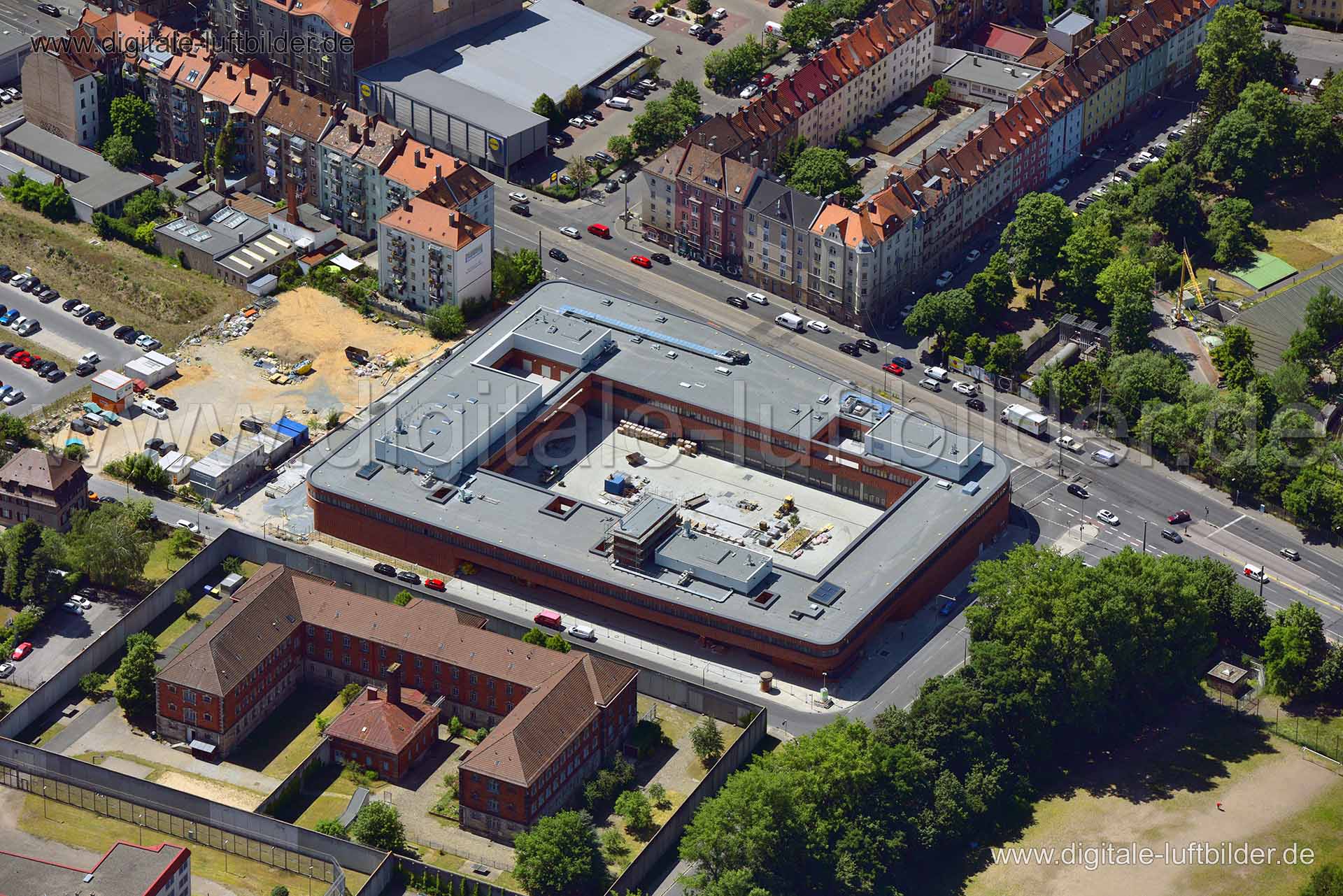 Luftaufnahme Feuerwache 1 in Nürnberg | Mittelfranken, Bayern