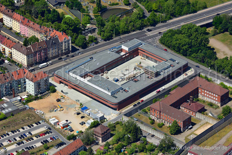 Luftaufnahme Feuerwache 1 in Nürnberg | Mittelfranken, Bayern