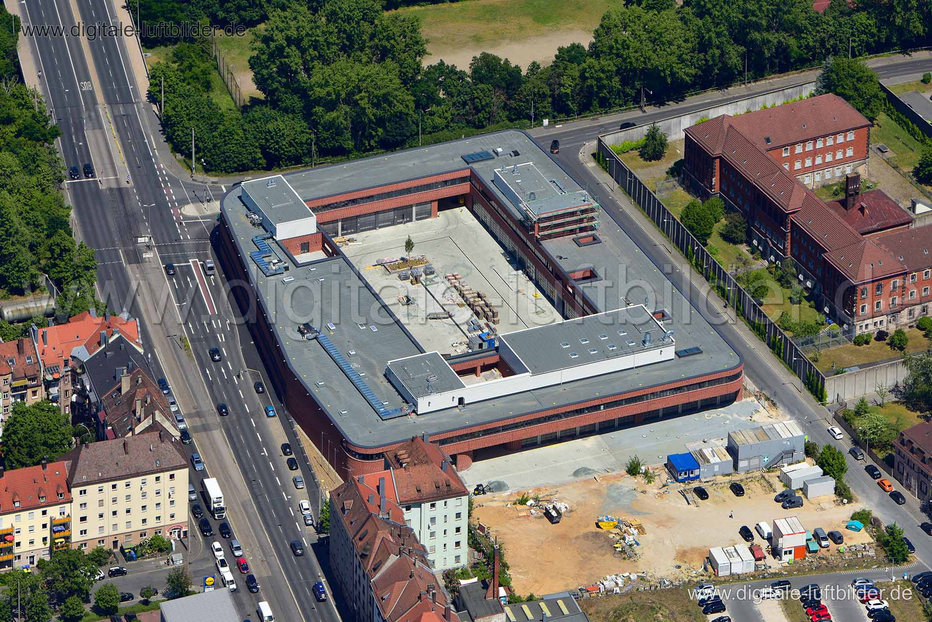 Luftaufnahme Feuerwache 1 in Nürnberg | Mittelfranken, Bayern