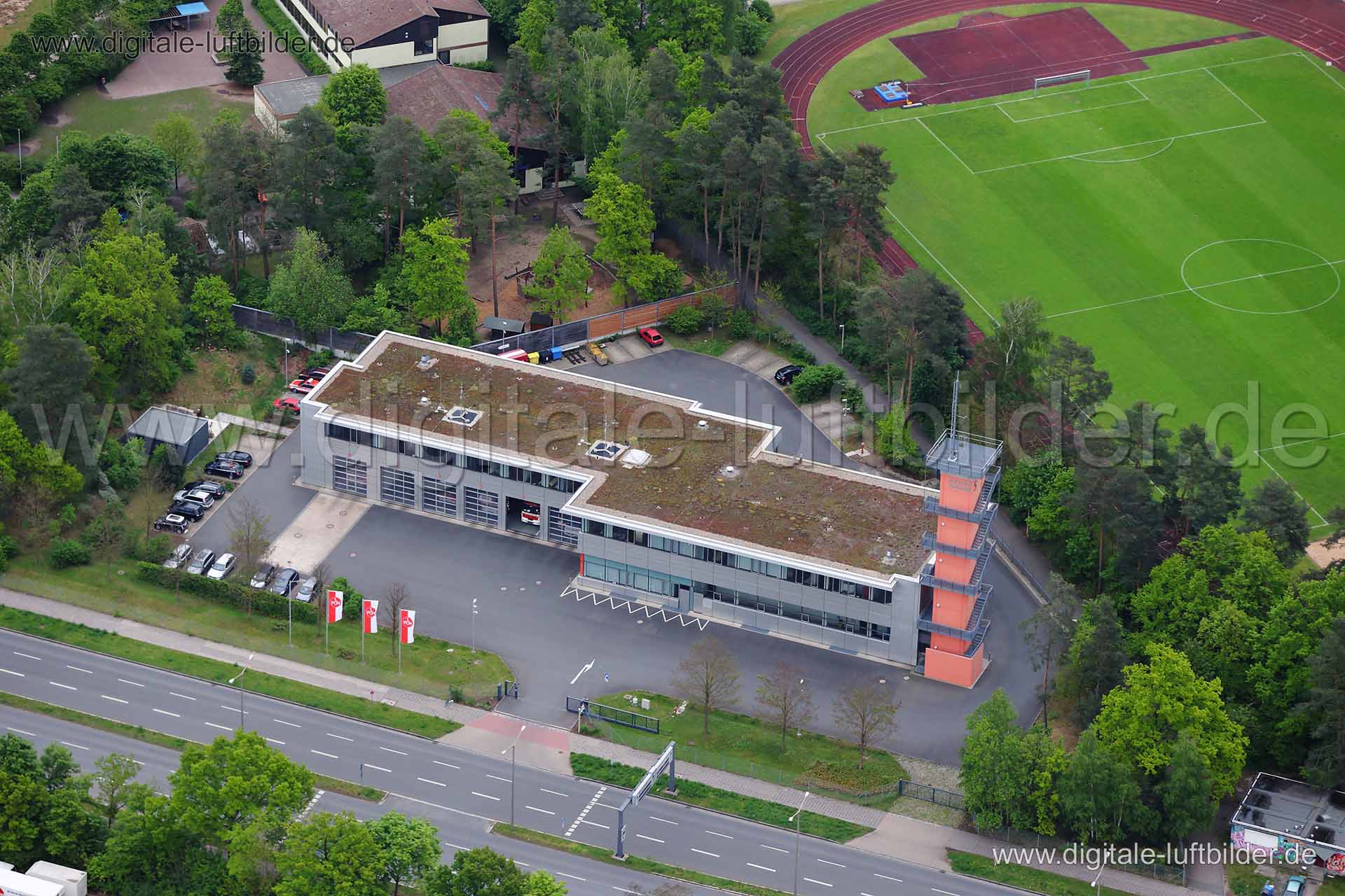 Luftaufnahme Feuerwache Langwasser in Nürnberg | Mittelfranken, Bayern