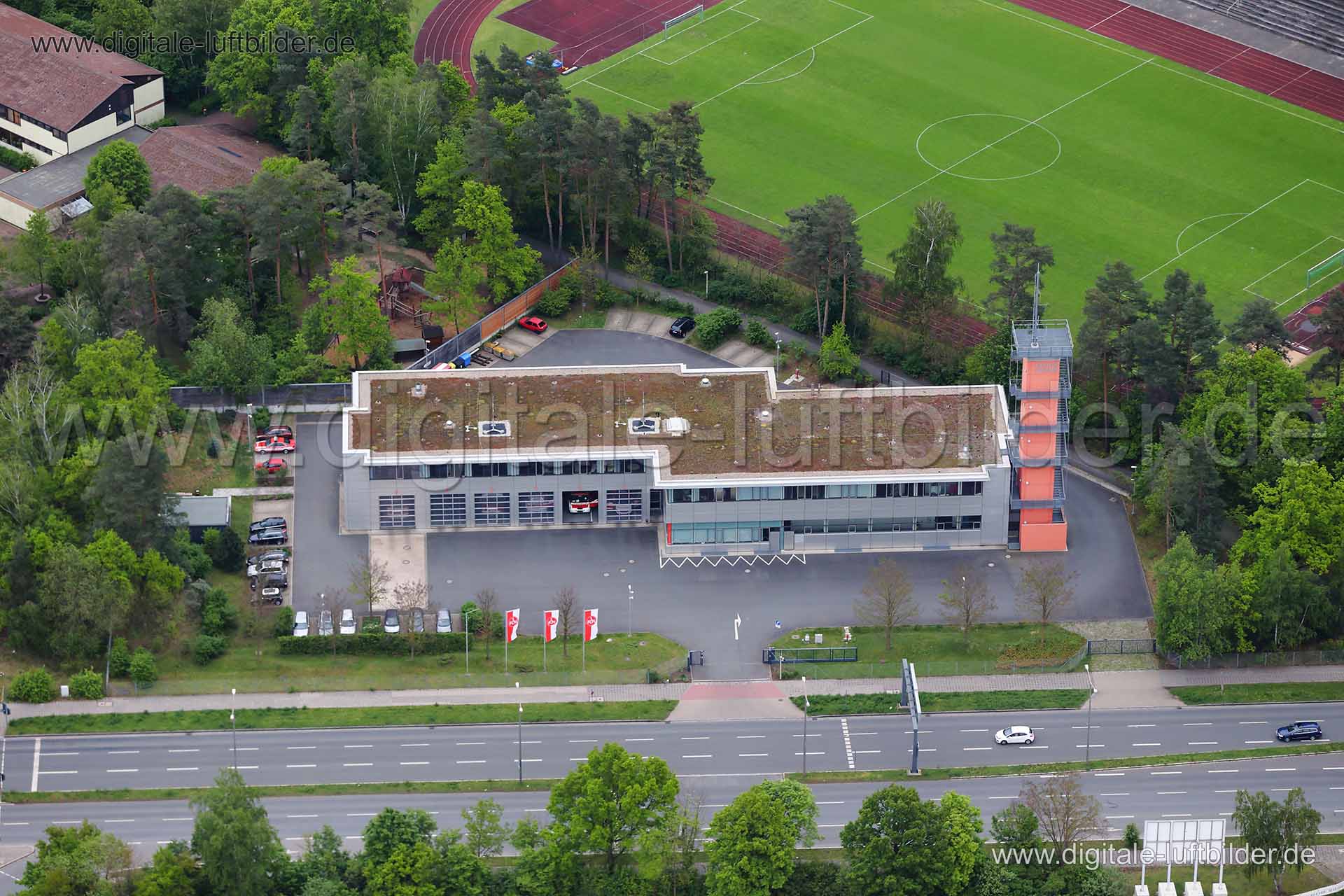 Luftaufnahme Feuerwache Langwasser in Nürnberg | Mittelfranken, Bayern