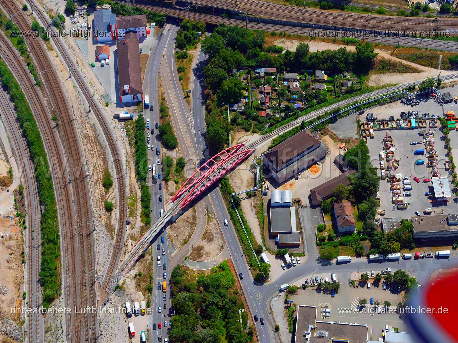 Luftaufnahme Frankenschnellweg in Nürnberg | Mittelfranken, Bayern