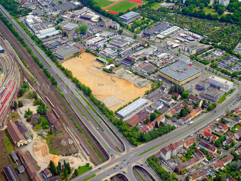 Luftaufnahme Frankenschnellweg in Nürnberg | Mittelfranken, Bayern