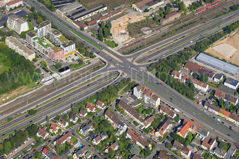 Luftaufnahme Frankenschnellweg in Nürnberg | Mittelfranken, Bayern