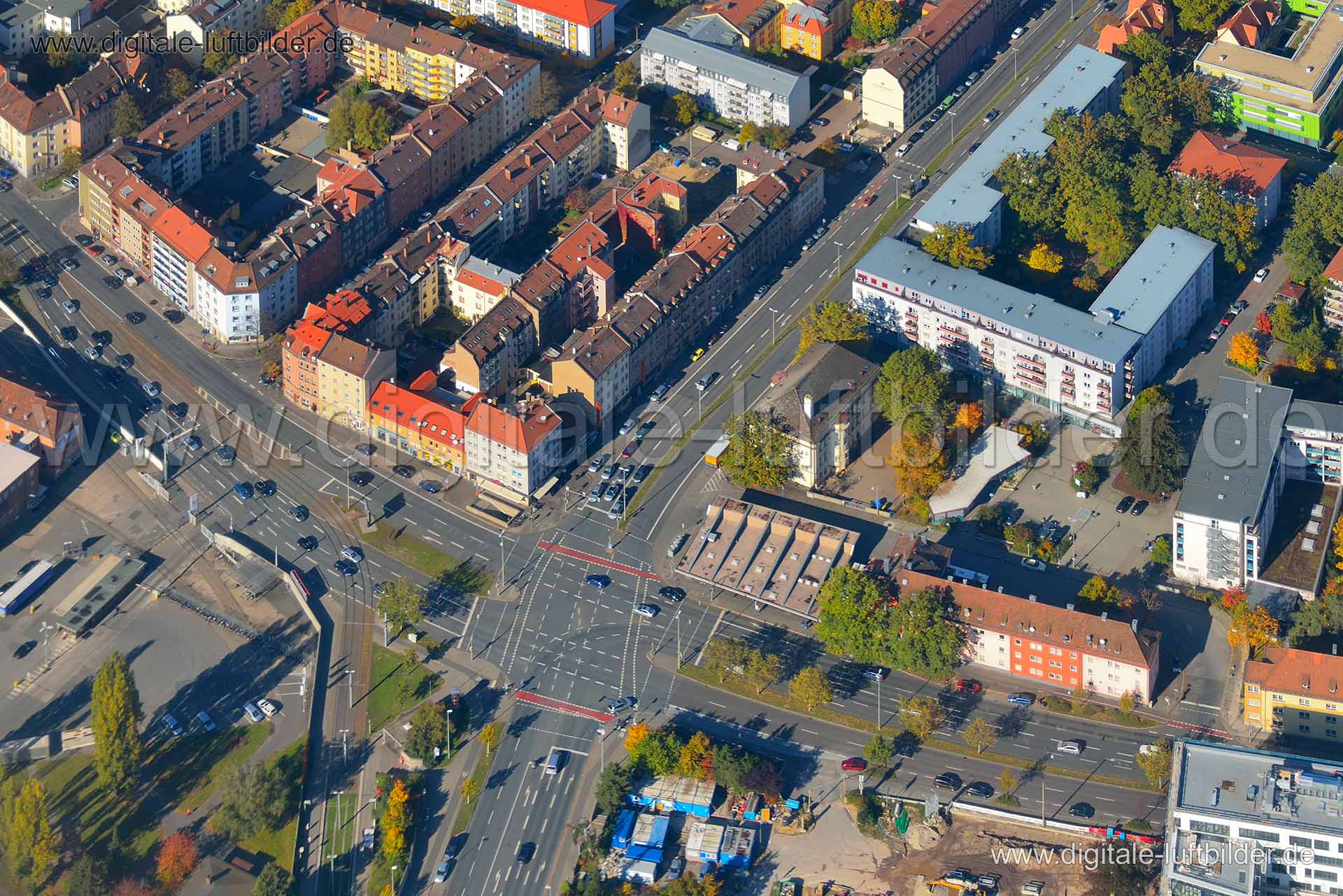 Luftaufnahme Frankenstraße in Nürnberg | Mittelfranken, Bayern