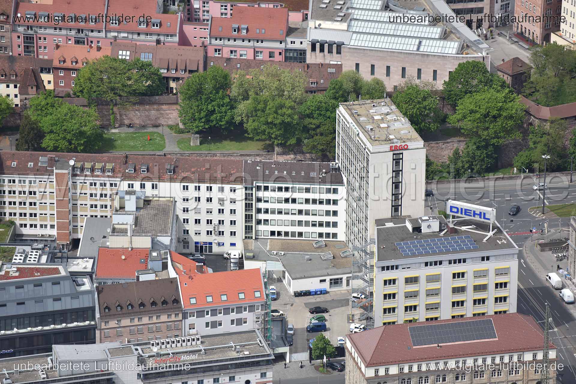 Luftaufnahme Frauentrograben in Nürnberg | Mittelfranken, Bayern