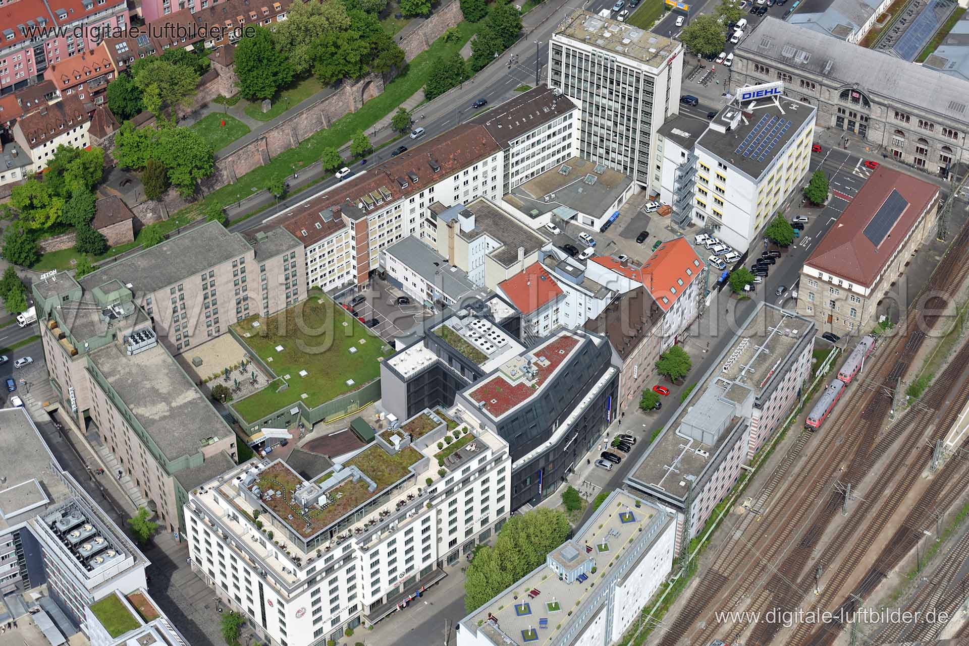 Luftaufnahme Frauentrograben in Nürnberg | Mittelfranken, Bayern