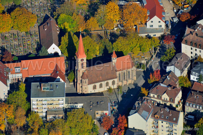Luftaufnahme Friedhof St. Leonhard in Nürnberg | Mittelfranken, Bayern