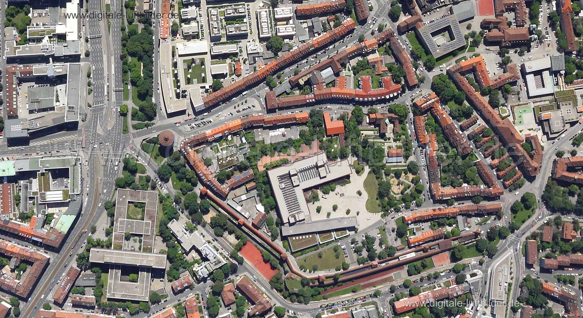 Luftaufnahme Friedrich-Alexander-Universität in Nürnberg | Mittelfranken, Bayern