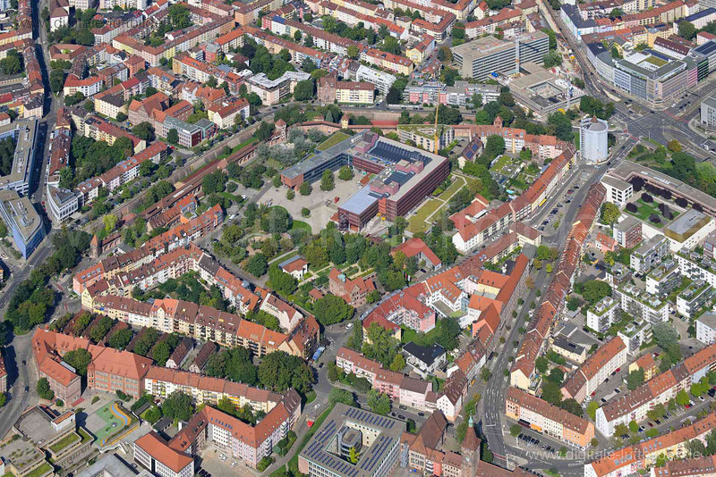 Luftaufnahme Friedrich-Alexander-Universität in Nürnberg | Mittelfranken, Bayern