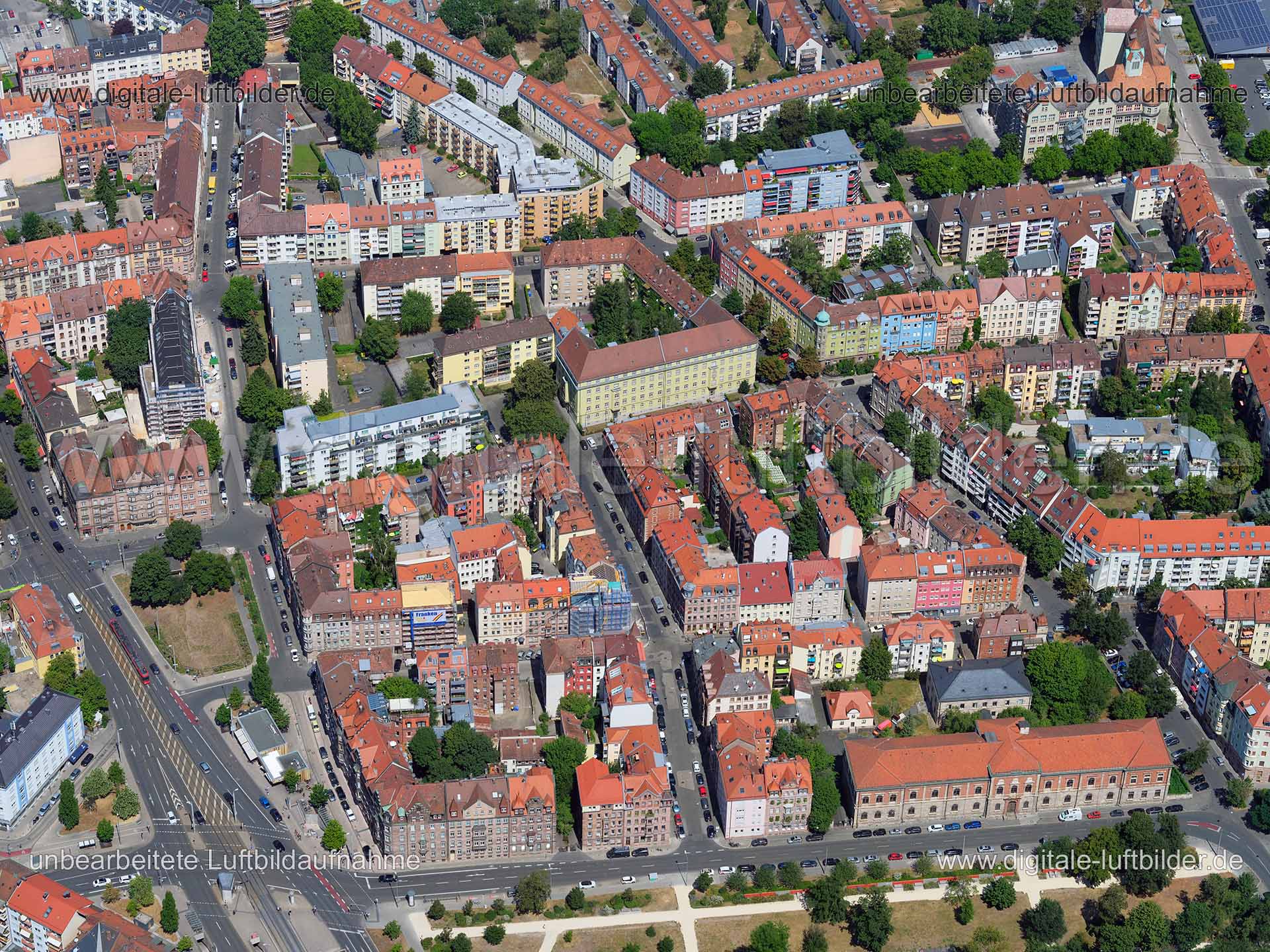 Luftaufnahme Friedrich-Ebert-Platz in Nürnberg | Mittelfranken, Bayern