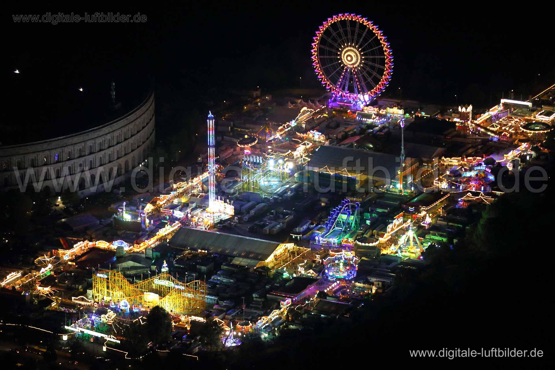 Luftaufnahme Frühlingsfest in Nürnberg | Mittelfranken, Bayern