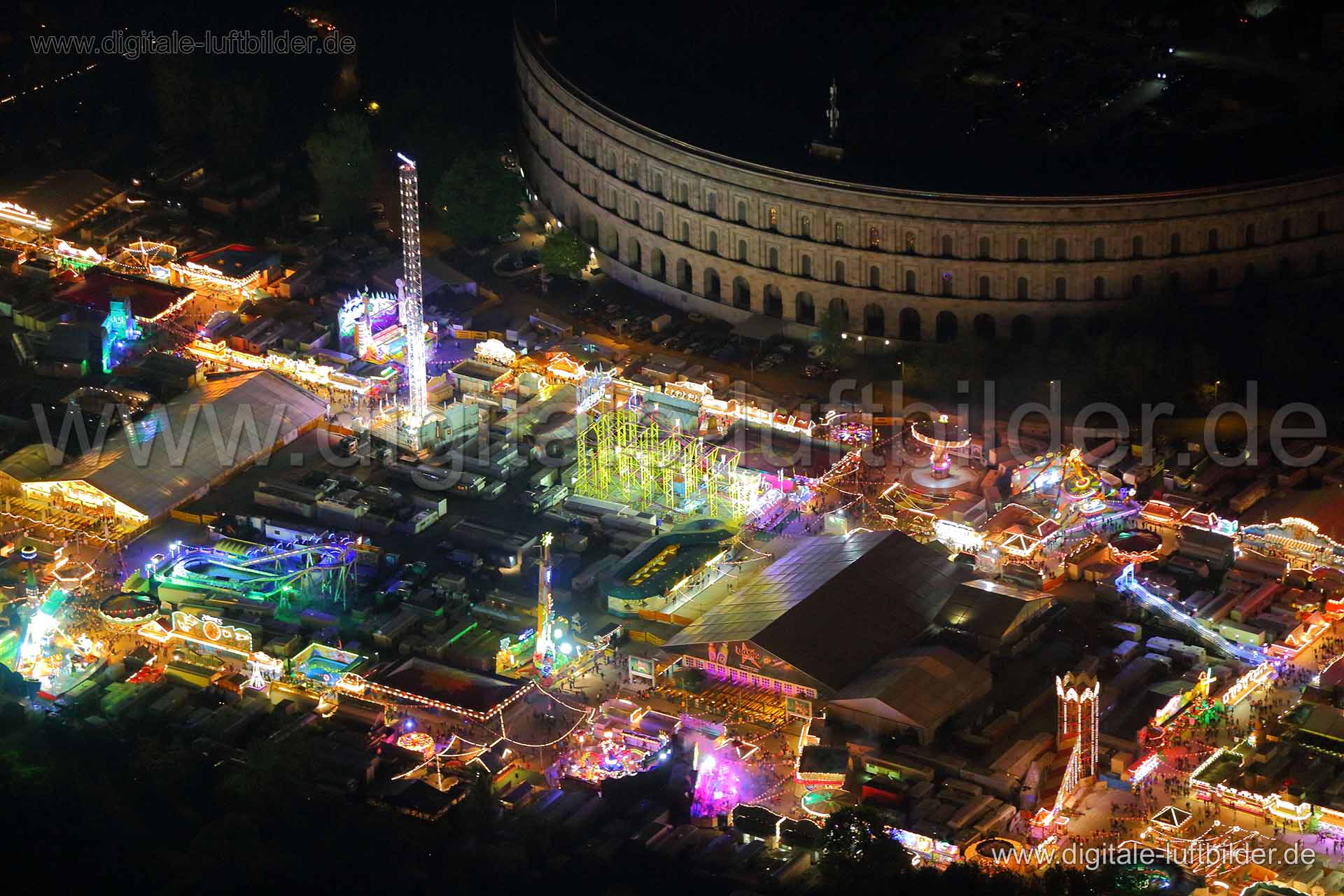 Luftaufnahme Frühlingsfest in Nürnberg | Mittelfranken, Bayern