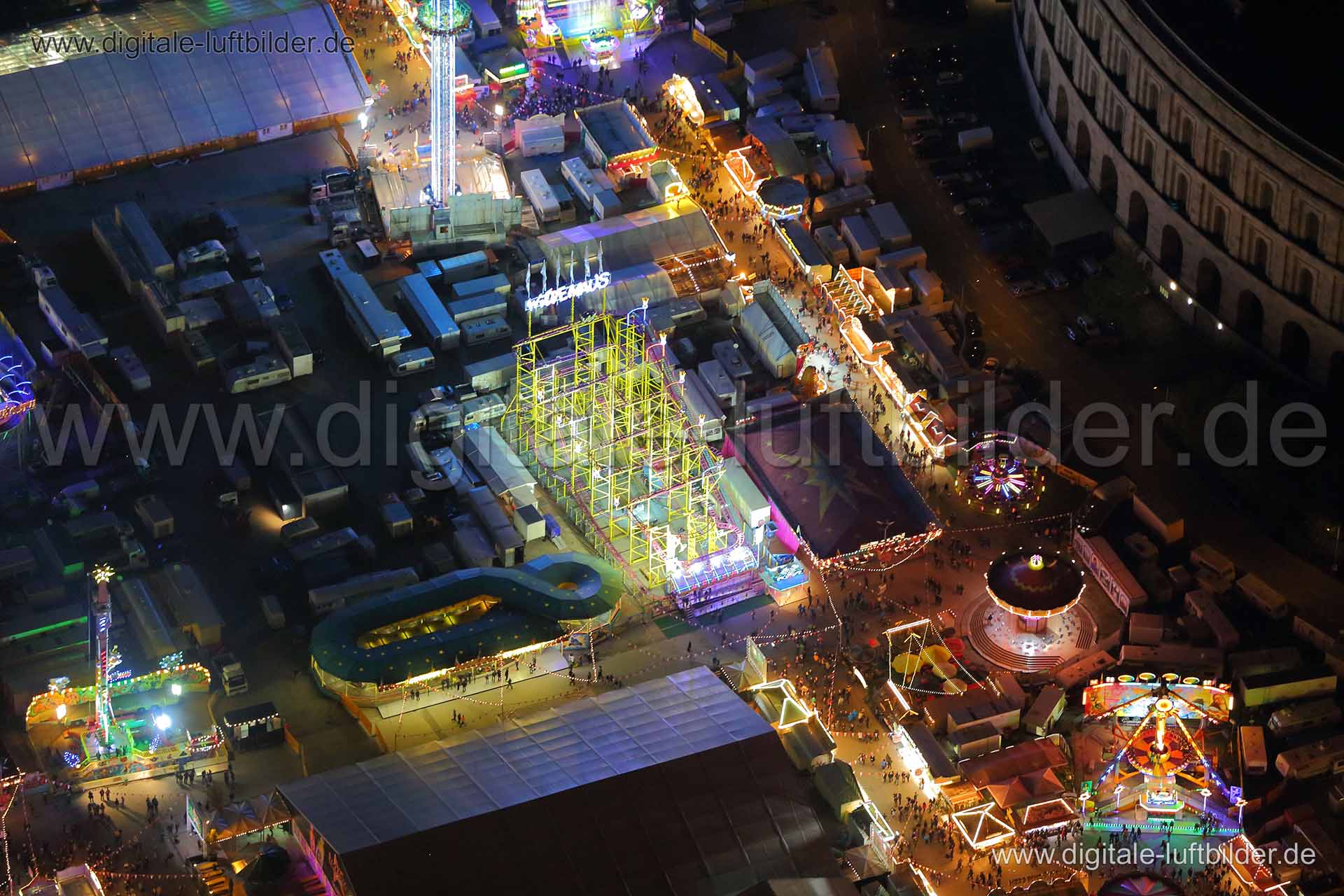Luftaufnahme Frühlingsfest in Nürnberg | Mittelfranken, Bayern