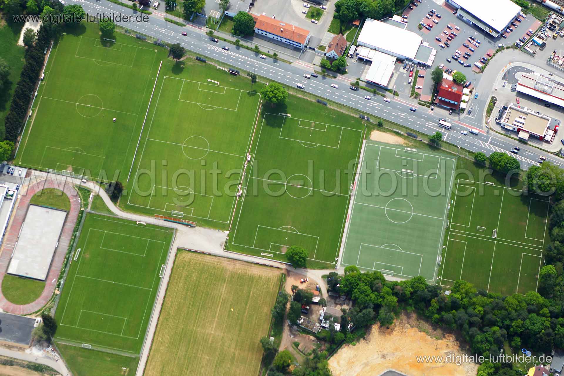 Luftaufnahme Fussballfelder des 1. FCN in Nürnberg | Mittelfranken, Bayern
