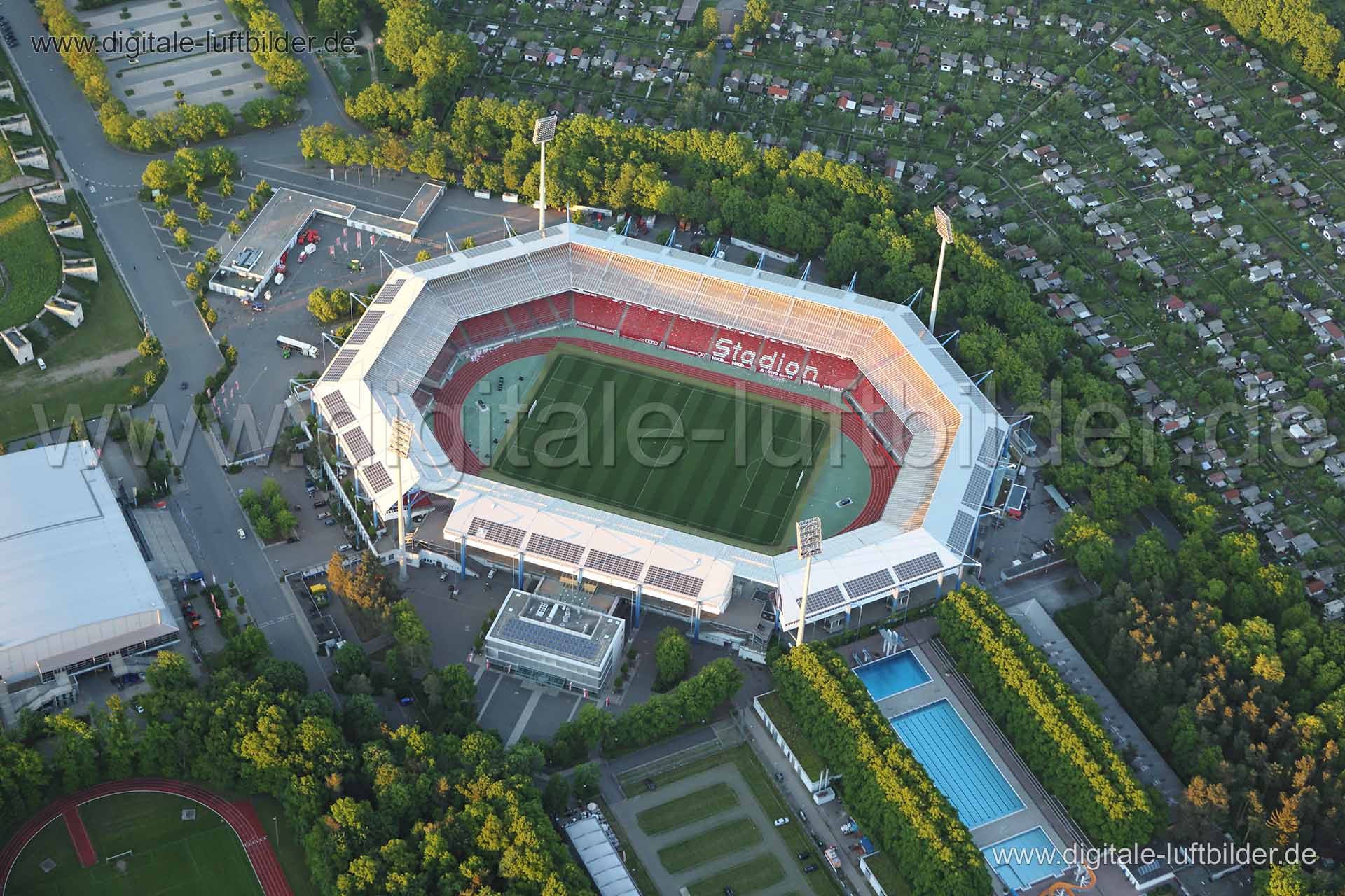 Luftaufnahme Fussballstadion 1. FCN in Nürnberg | Mittelfranken, Bayern