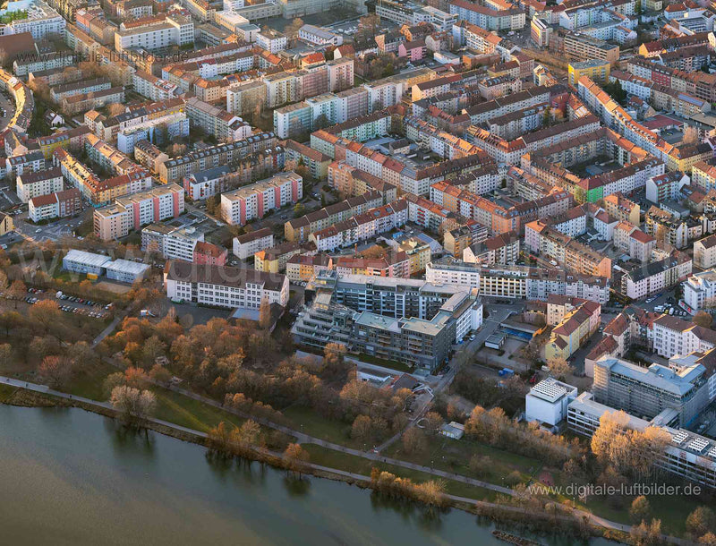 Luftaufnahme Gärten bei Wöhrd in Nürnberg | Mittelfranken, Bayern