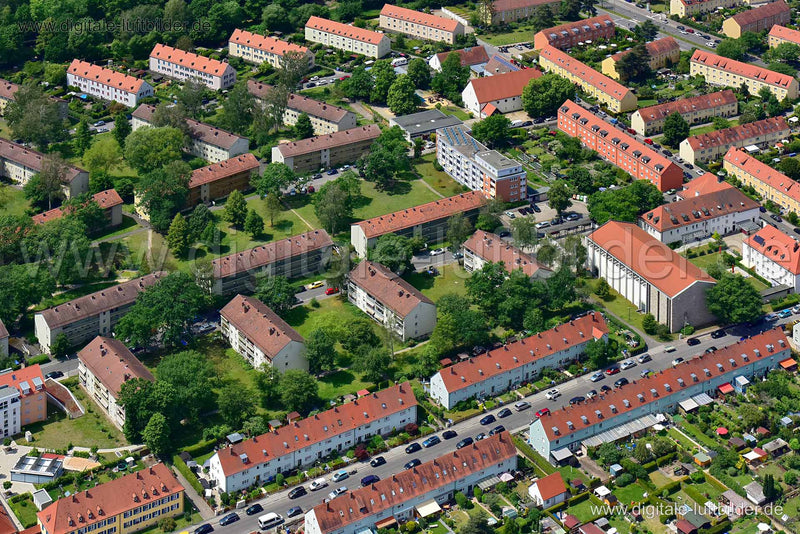 Luftaufnahme Gartenstadt in Nürnberg | Mittelfranken, Bayern