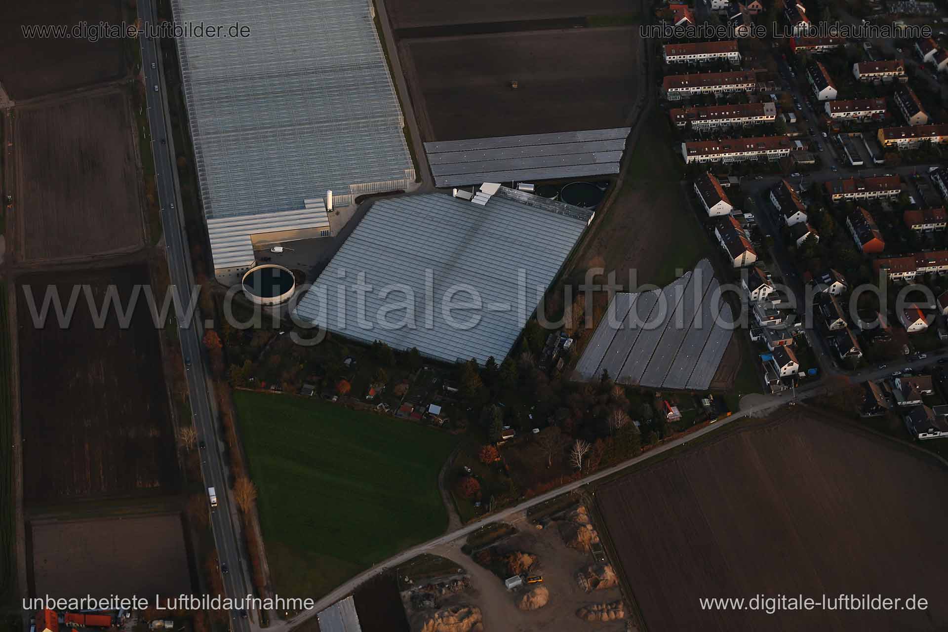 Luftaufnahme Gewächshäuser in Nürnberg | Mittelfranken, Bayern