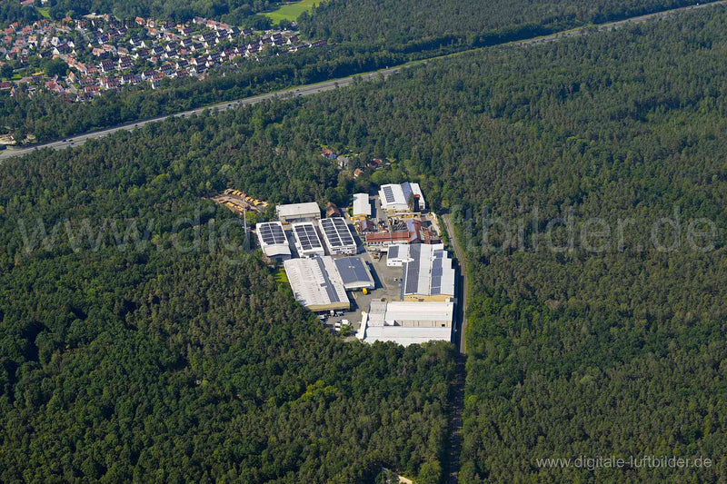 Luftaufnahme Gewerbegebiet Hahnenbalz in Nürnberg | Mittelfranken, Bayern