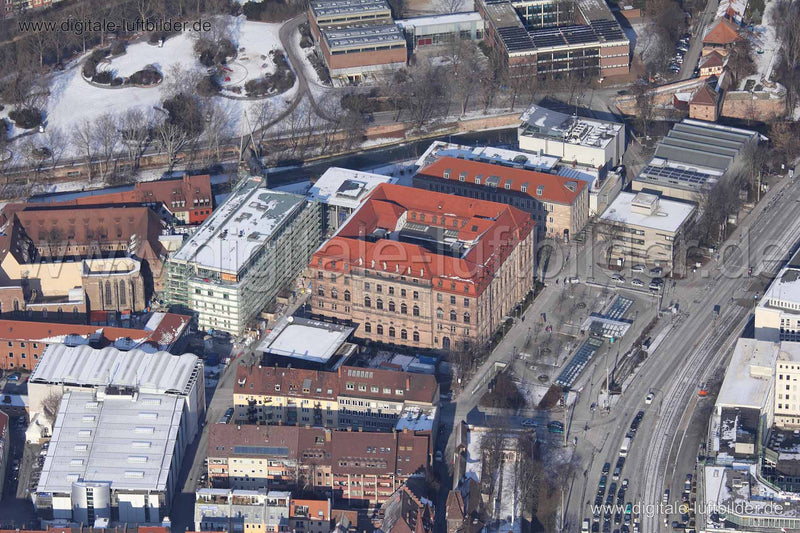 Luftaufnahme Gewerbemuseumsplatz in Nürnberg | Mittelfranken, Bayern