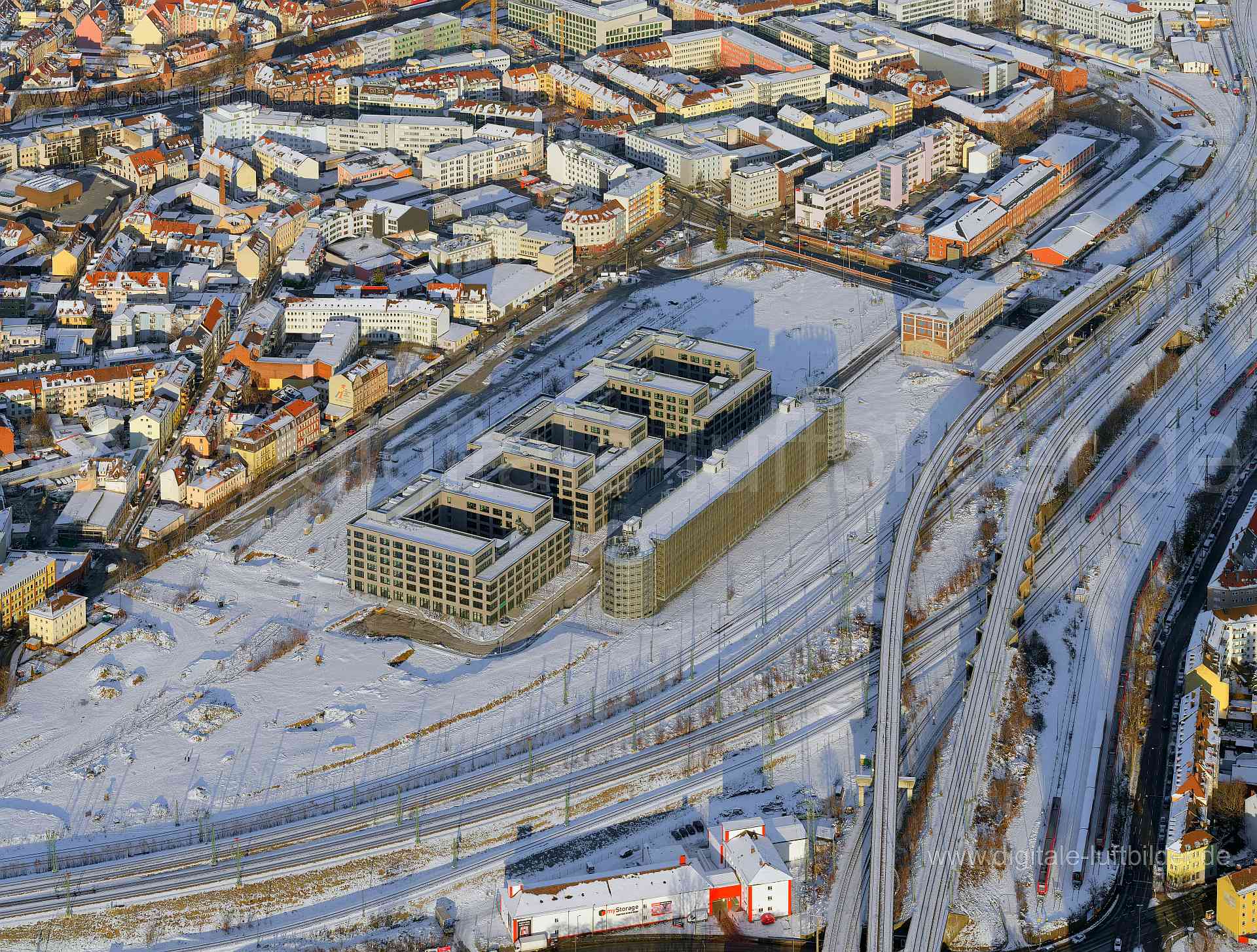 Luftaufnahme GfK Orange Campus in Nürnberg | Mittelfranken, Bayern