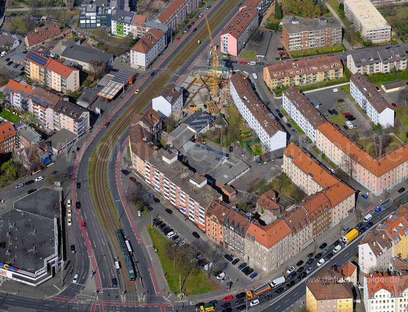 Luftaufnahme Gibitzenhofstraße in Nürnberg | Mittelfranken, Bayern