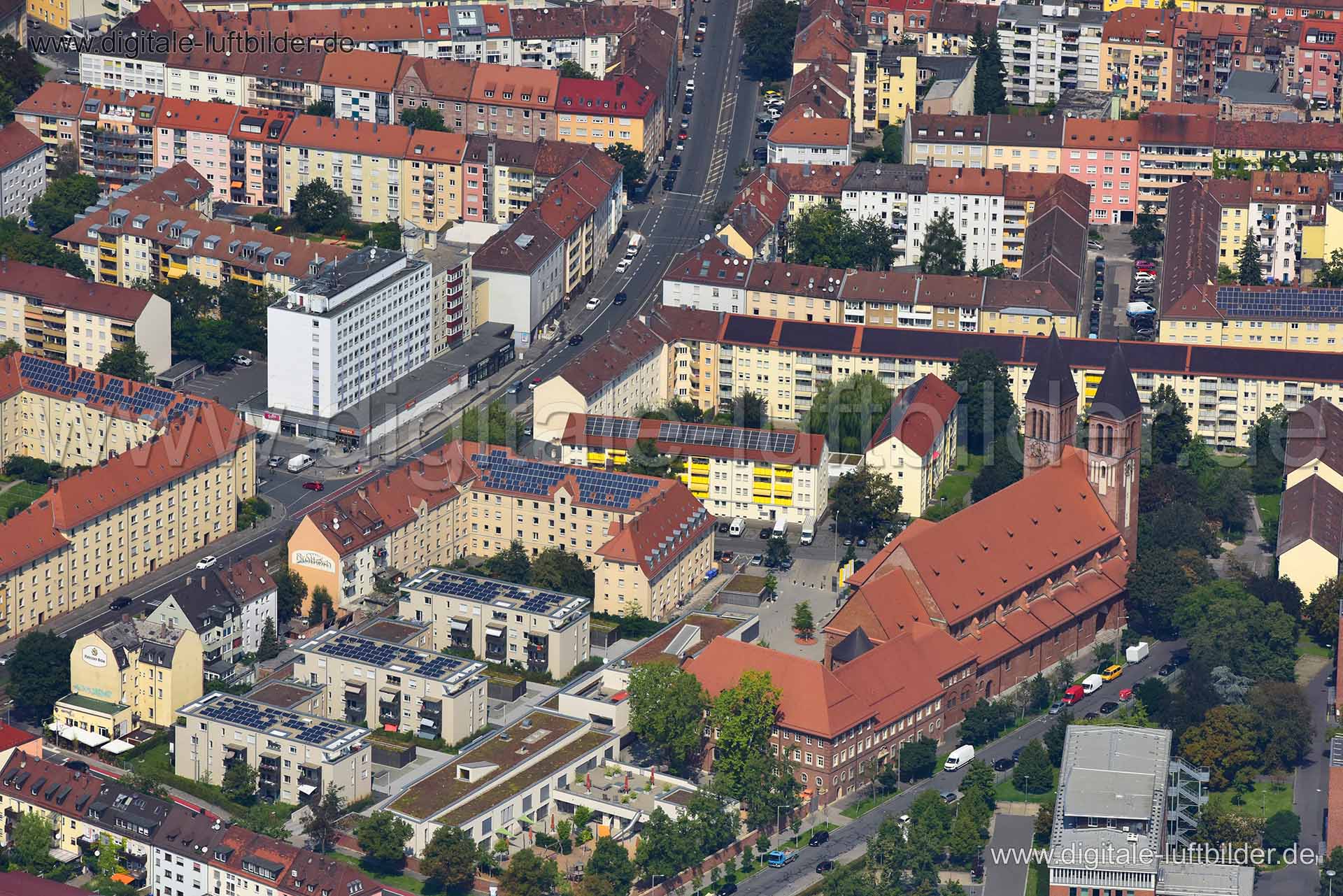 Luftaufnahme Gibitzenhofstraße in Nürnberg | Mittelfranken, Bayern