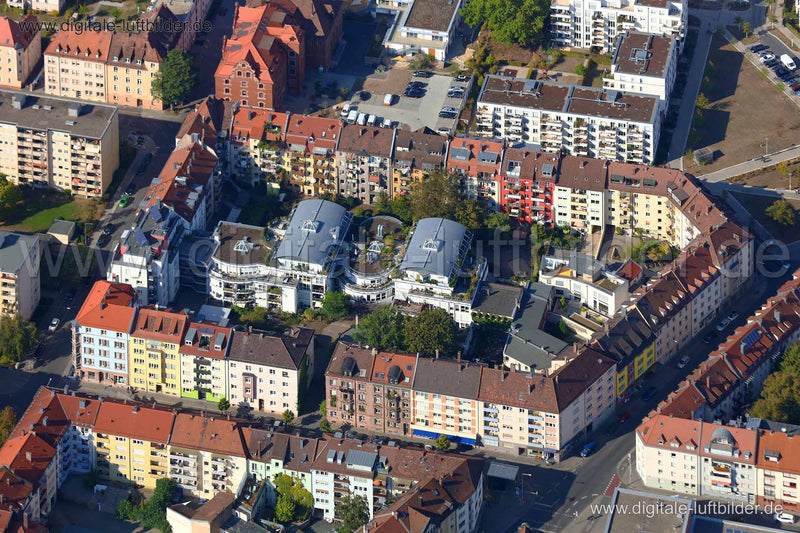 Luftaufnahme Goethestraße in Nürnberg | Mittelfranken, Bayern