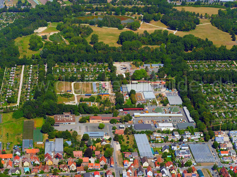 Luftaufnahme Großreuth hinter der Veste in Nürnberg | Mittelfranken, Bayern