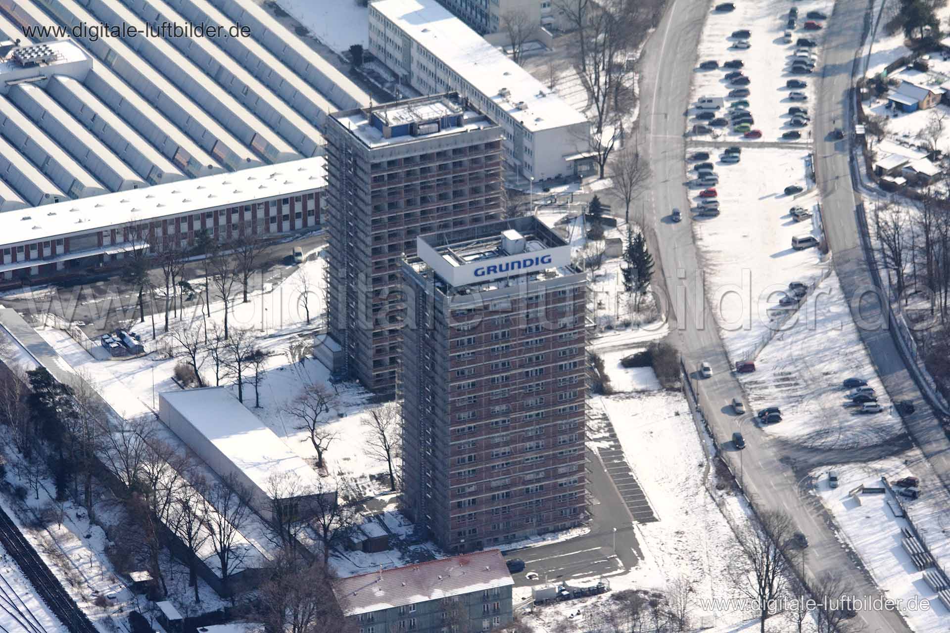 Luftaufnahme Grundig-Türme in Nürnberg | Mittelfranken, Bayern