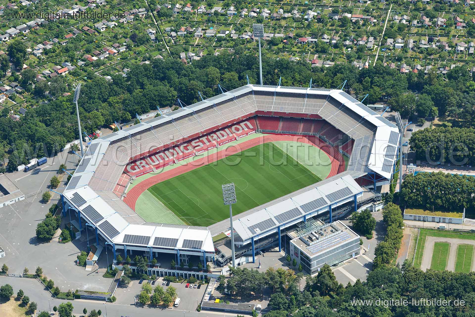 Luftaufnahme Grundigstadion des 1. FCN in Nürnberg | Mittelfranken, Bayern